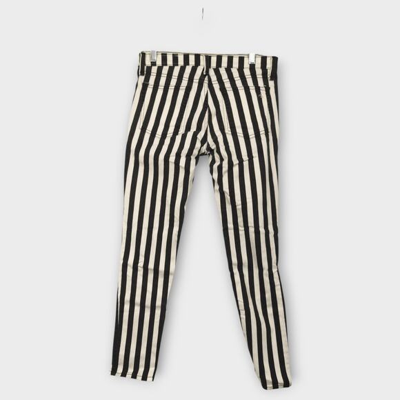 Womens Rag & Bone Black and White Striped Skinny Jean Size 29" Waist - Picture 5 of 6